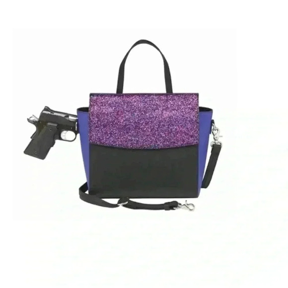 CONCEALED CARRY BAG GLITTER RFID CROSSBODY SPARKLE PURSE – GUN TOTE’N MAMAS - Picture 2 of 7